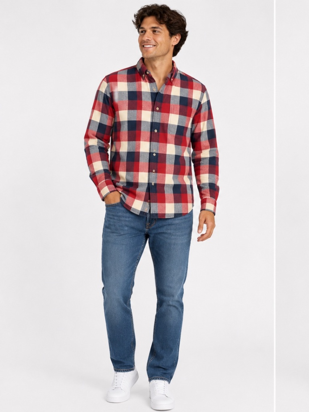 Red Head Brand Co. Men’s Flannel Shirt Size Small 100% Cotton Plaid